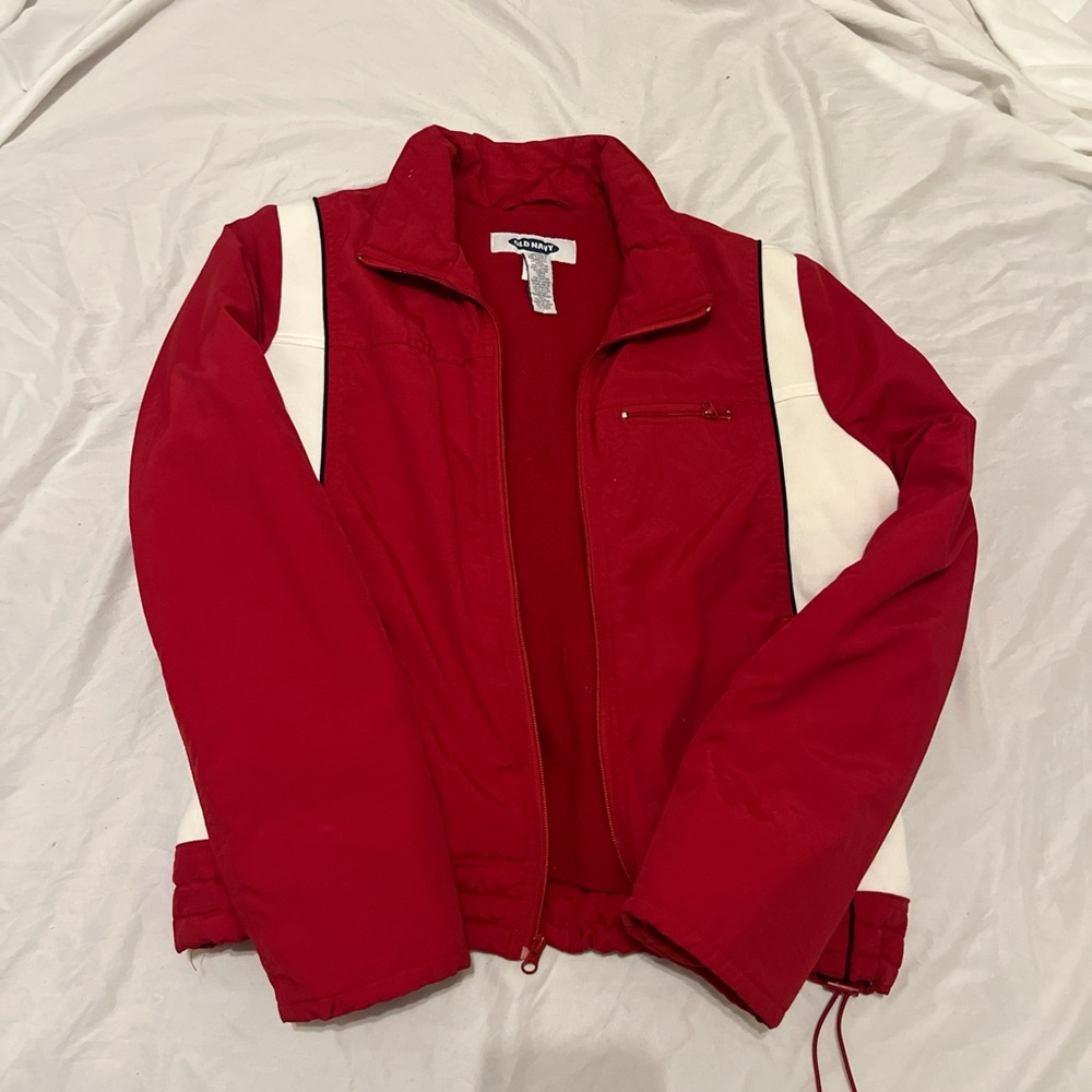 Old Navy Red and White Ski Jacket